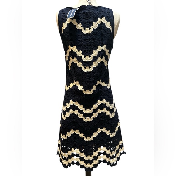 House of Harlow 1960 Black and Cream Lace Mini Dress - Picture 2 of 4